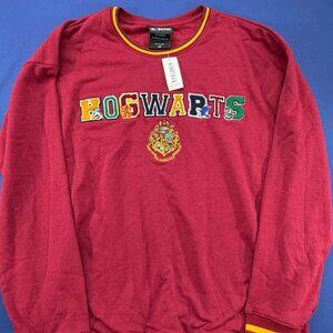 NWT Harry Potter Sweatshirt Red Wizarding World "Hogwarts" Size LG
